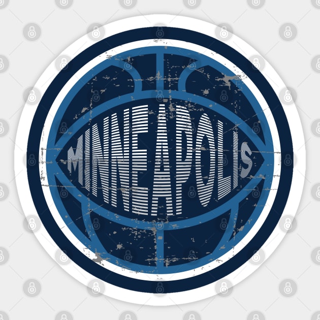 Minneapolis Basketball 2 Sticker by HooPet